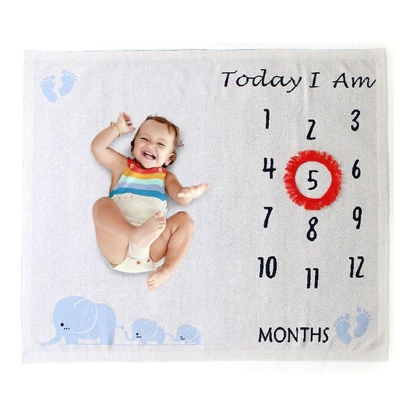 

baby monthly record growth milestone blanket newborn swaddle wrap pgraphy props p creative background cloth