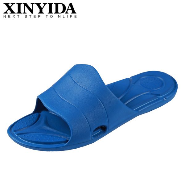 

home slippers men & women indoor soft bottom couples sandals bathroom non-slip shoes family tasteless antiskid slippers, Black