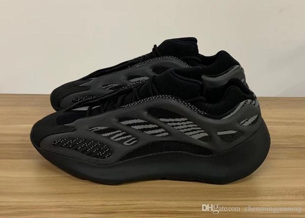 

high kanye west originals 700 v3 alvah all black azael running shoes 3m reflective wave runner men women sports sneakers with box h67799