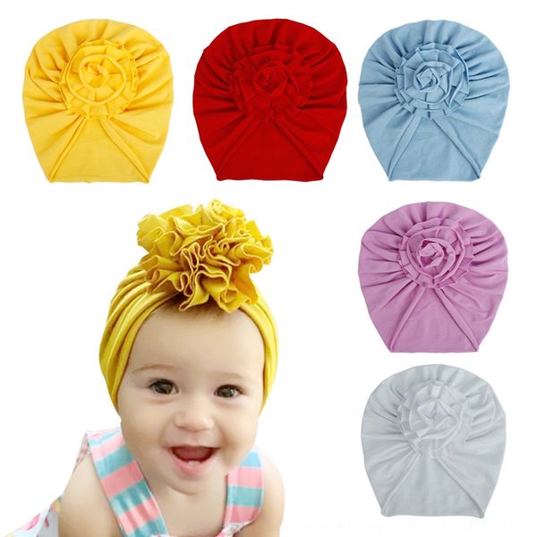 

ins new cotton children's wrinkled flower cap baby cap newborn india hat baby hat, Blue;gray