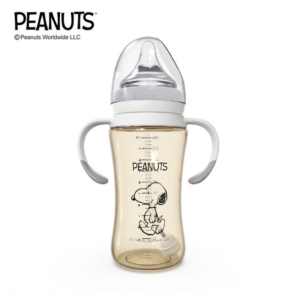 

snoopy ppsu материального tiktok младенца 0-12cm мягкий силиконовый сосок силиконовый сосок молоко бутылки новорожденный молока бутылки 300м