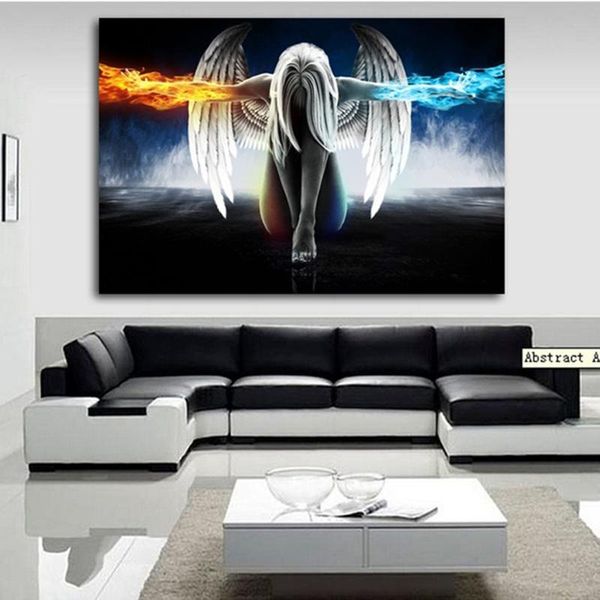 

современные ангельские крылья wall art pictures картина стены искусства для гостиной home decor (без рамки