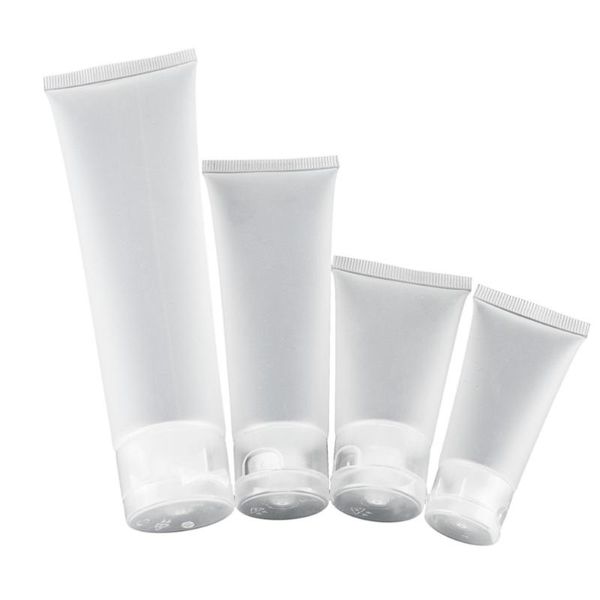 

storage bottles & jars 5pcs/lot travel empty clear tube cosmetic cream lotion shampoo bath containers refillable 20ml/ 30ml/ 50ml/ 100m