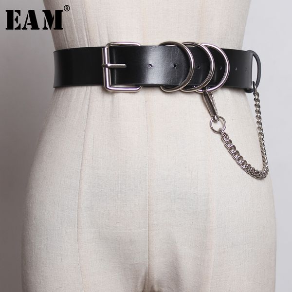 

eam] 2020 new spring summer pu leather personality brief plain ring pin stitch buckle women belt fashion tide all-match jx967, Black;brown