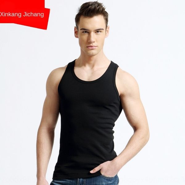 

мужские хлопка пригонки культуризма спортивная база жилет препятствие база сплошной цвет хлопка пота жилет мужской летний, White;black