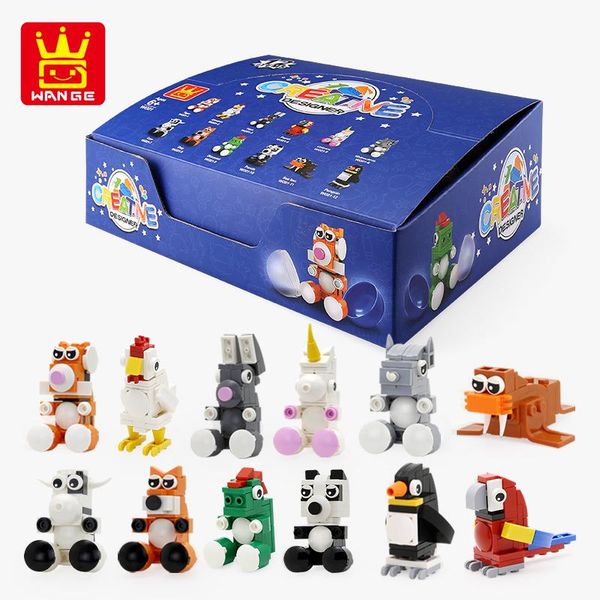 

capsule mini animal building blocks 12in1 children twisted egg toys small particle assembling decorate toys for kids 03