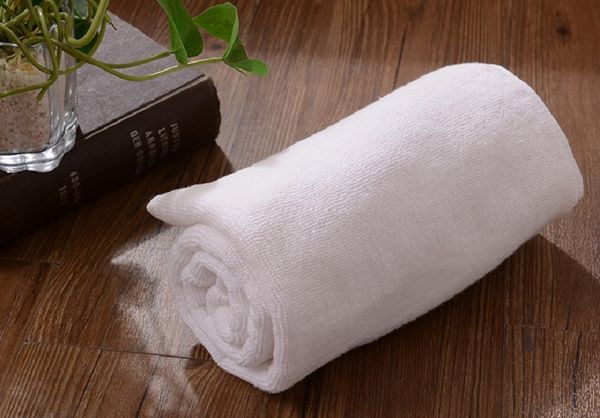 

2020 l towel bath towel cotton white bath towel water absorbent thickened bathrobe beauty salon 40*80cm