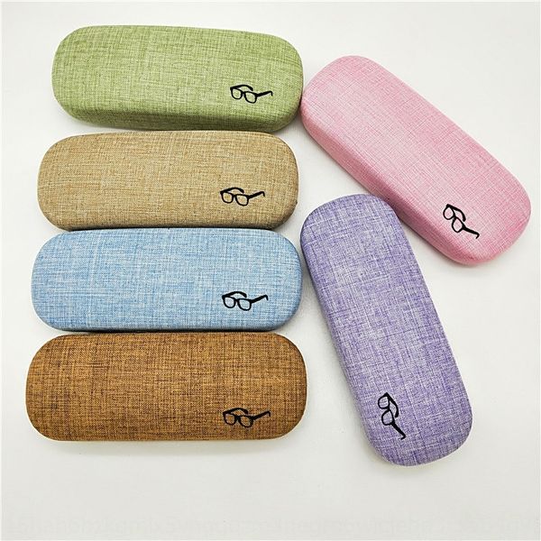 

linen box case case linen glasses bag optical iron glasses box, Blue