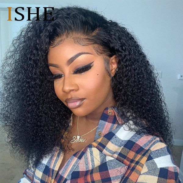 

kinky curly wig 360 lace frontal wig 13x6 lace front human hair wigs afro kinky curly pre plucked lace wigs for black women ishe