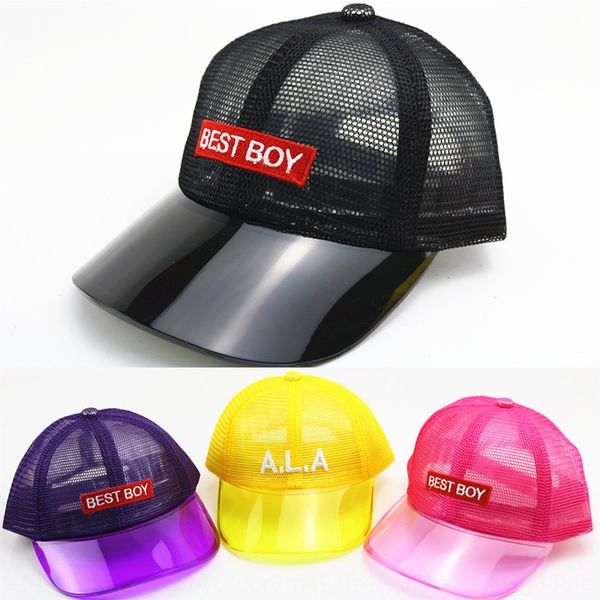 

hat new children's full mesh outdoor breathable curved for boys and girls hip-hop baseball baseball cap hip-hop cap, Yellow