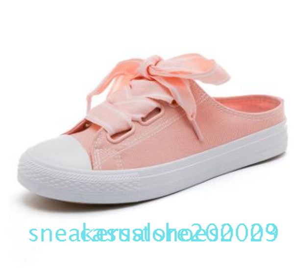 

1qiaojingren women casual shoes 208 spring summer mesh shoes woman flats platform half slipper fashion breathable women sneakers s03, Black