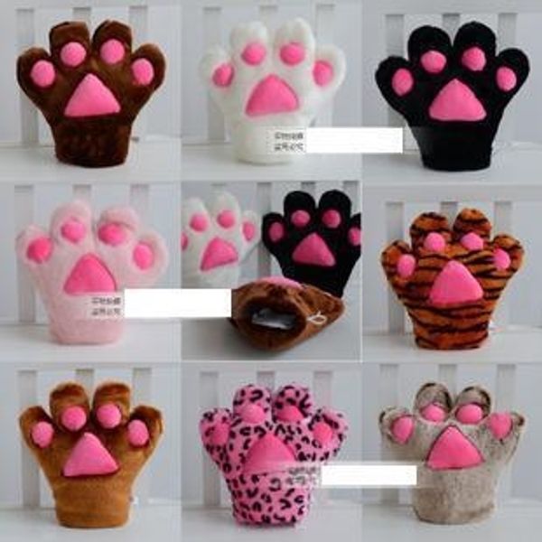

cartoon plush and animal gloves bear palm cat gloves dinosaur claw animal claw