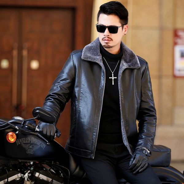 

2020 leather jacket men winter men's jacket plus size clothing mens jackets and coats casual black 5xl hombre 1083 pph787