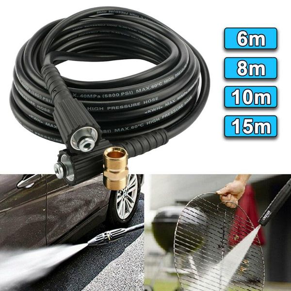 

10m m22 black female jet power wash extension female pressure washer hose
