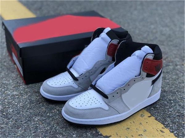 

wholesale 1 og high light smoke grey men basketball shoes white black varsity red 555088 -126 authentic sneakers with box 0q0