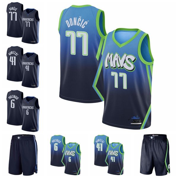 

luka doncic dirk nowitzki kristaps porzingis dallas mavericks men 2019/20 dal swingman jersey edition basketball jerseys, Black;red