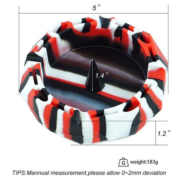 Iiamond Aschenbecher Silikon-Aschenbecher, tragbarer Aschenbecher, Raucherzubehör, rauchfreier Zigarettenhalter, mehrfarbig, hitzebeständig, unzerbrechlich
