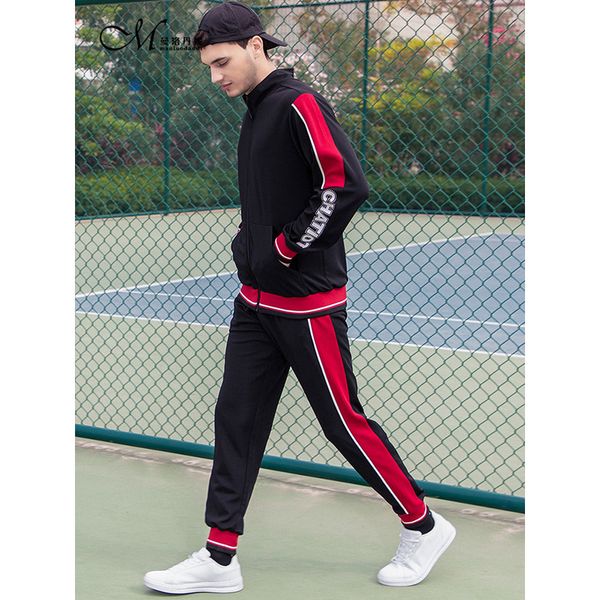 

new fashion men set long sleeve hoodies sweatshirts+pants set male tracksuit outdoors suit men's gyms casual sportswear suit, Gray