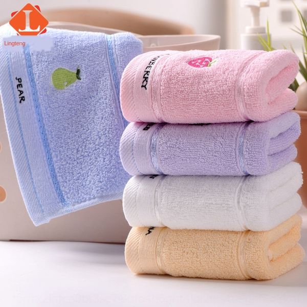 

children's pure cotton cute cartoon embroidery children's baby's face embroidery wash towel soft absorbent small towel