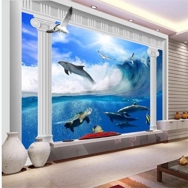 

custom wallpapers modern wallpaper for living room roman column underwater wallpapers world background wall