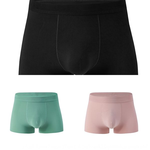 

men's ice silk underwear seamless men's nylon fabric soft and boxer pants underwear boxer pants breathable, Black;white