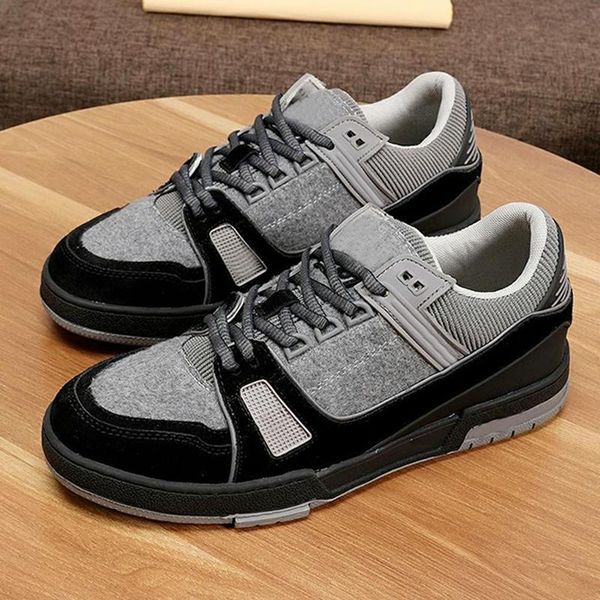 

trainer sneaker mens shoes zapatos de moda para hombre breathable footwears comfortable plus size low casual men sh, Black