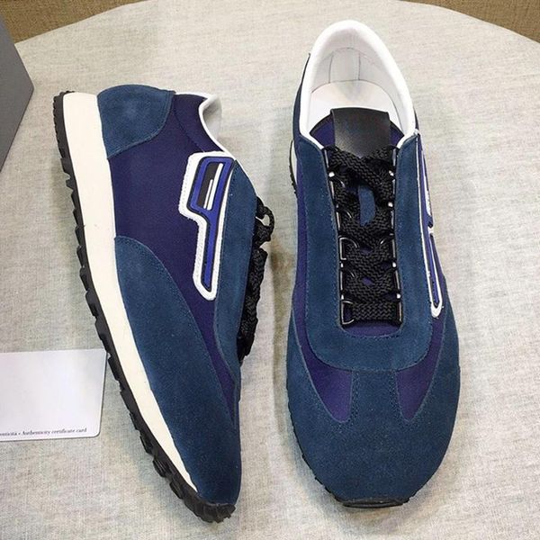 

fashion brands suede and nylon sneakers men 's shoes fast delivery with origin box soft sneakers lightweight sports type vintage men s, Black