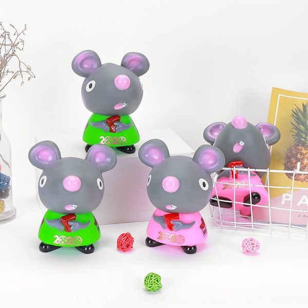 

f1po8 2020 год крысы талисман форма игрушки пинч музыкальные gluo детей целого человека декомпрессионной игрушки экологически чистые нетокси