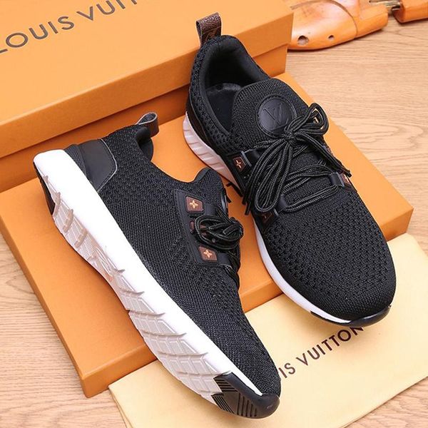 

luxury men shoes footwears fashion aftergame sneaker luxury design casual mens shoes chaussures pour hommes with origin box running design, Black