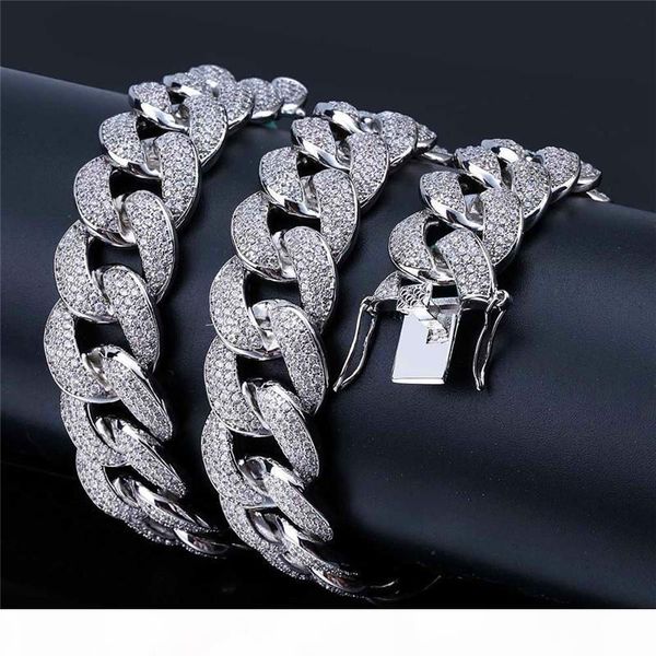 

18k gold silver cubic zirconia chain necklace for men bling ice out hip hop necklace jewelry ing