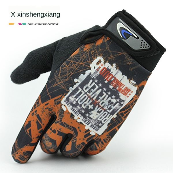 

cycling full finger bicycle and bicycle gloves touch screen non-slip advertising gloves thermal transfer printing