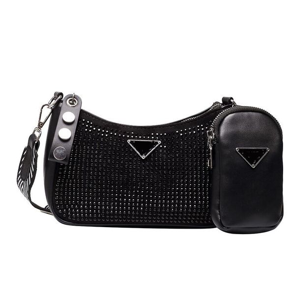 

leather luggage tag 2020 new ladies leather bag big-name rhinestone underarm bag picture and mother shoulder messenger bag wallet handbag