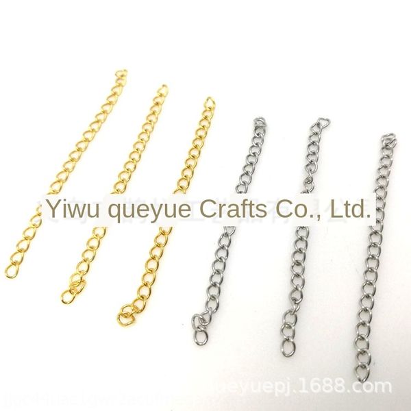 

stainless steel tail chain 5cm bracelet extension diy necklace accessories necklace chain diy accessories material, Silver