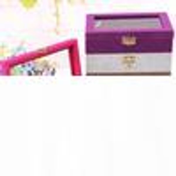 

quality 12 grid jewelry tray with glass lid ring earring necklace bracelet display box loose beads jewelry storage box, Black