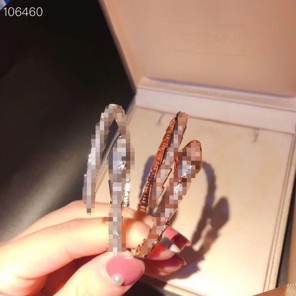 

a snake-shaped snake-bone bracelet with a wide and narrow rose gold bracelet for her girlfriend's birthday 2071810b, Silver