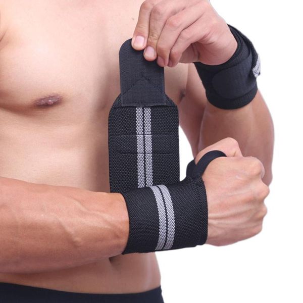 

wristband elastic breathable wrist wraps bandages adjustable weightlifting powerlifting wrist support fitness gym sports straps, Black;red