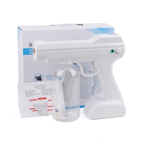 

800ml ce fogger machine atomizing sprayer machine disinfection blue light hair nano steam spray gun for home hospital