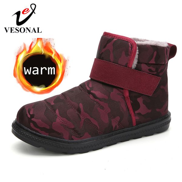 

vesonal 2020 big size 41 42 winter ankle women snow boots women's shoes for woman booties fashion warm fur plush velvet russia, Black