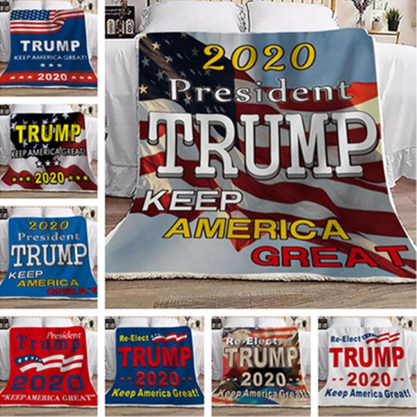 

130*150cm double thickening blankets designer tassels carpet president trump 2020 keep america great sofa carpet bath mat quilt cover d73003