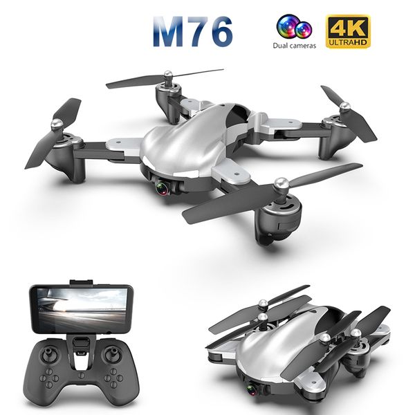 

m76 складная profissional rc drone с 4k 1080p hd камеры wifi fpv оптического потока rc quadrocopter детские игрушки vs sg106 e58 xs816