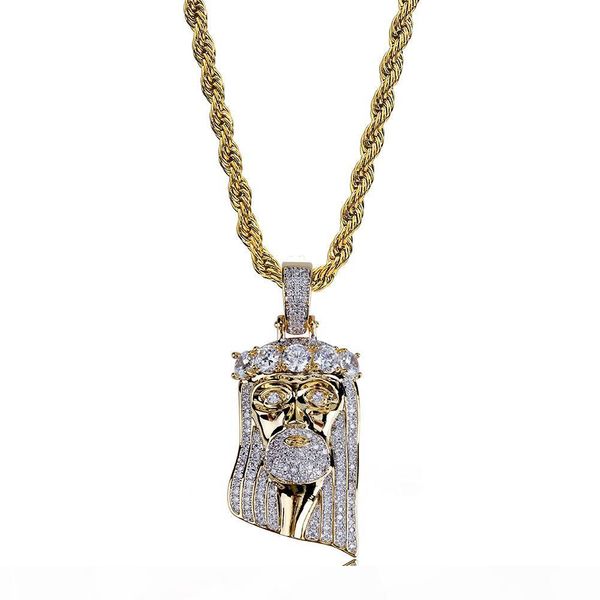 

mens necklace hip hop jewelry copper zircon iced out chains vintage high grade cute crown pendant necklace fashion jewelry wholesale 2018, Silver