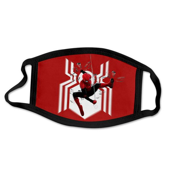 

cute spider man spiderman super hero designer luxury kid face mask party cosplay reusable dust washable windproof children cotton dwacg, Black
