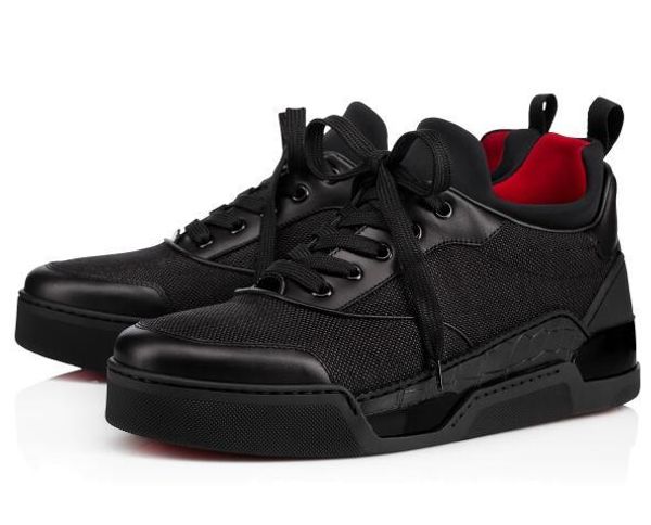 

2020 aurelien red bottom shoes for mens sneaker sports shoes flat aurelien sneakers trainers birthday wedding ck002, Black