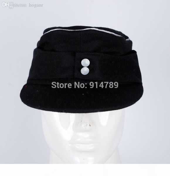 

wholesale-wwii german wh elite officer panzer wool field cap size xl-33190, Blue;gray