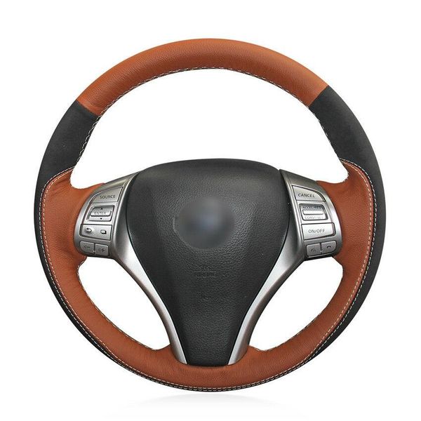 

for nissan x-trail 2014-2017 car steering wheel cover hand-stitched diy custom