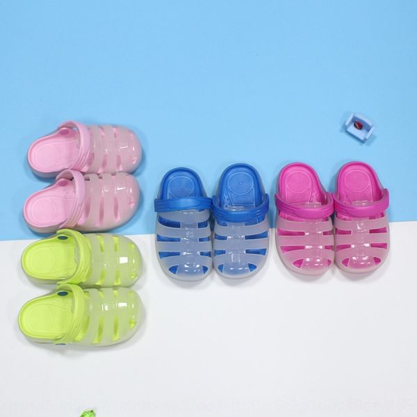 

новые классические пещерные сандалии плоским дном сандалии детские пляжные баотоу желе обувь удобные римские детская обувь тапочки, Black;red