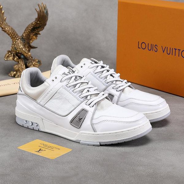 

men sneakers shoes luxury fashion trainer sneaker chaussures pour hommes men shoes casual with box zapatos de hombre luxury design mens, Black