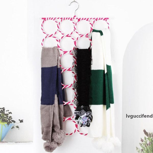 

creative life multifunction 28 hole ring rope scarf wraps shawl storage holder hook hanger decor room 73cm*38cm lz0281
