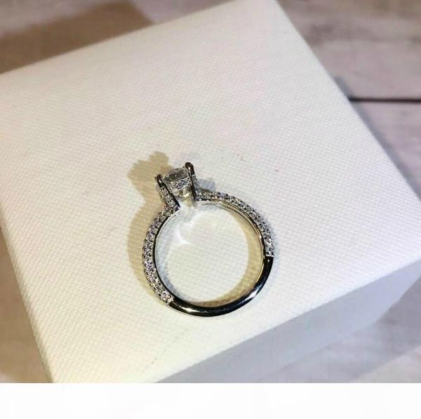 

designer db wedding engagement jewelry ring women 925 sterling silver wedding diamond ring for women jewelry gift, Slivery;golden