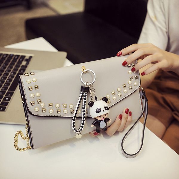

clutch new pu women's bag lady messenger bag